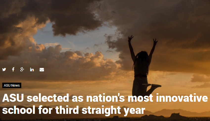 ASU article most innovative school